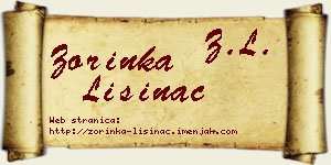 Zorinka Lisinac vizit kartica